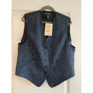 Rare Vest Mens Medium Wool tweed vest Jacket Casual Grey Abercrombie & Fitch VTG